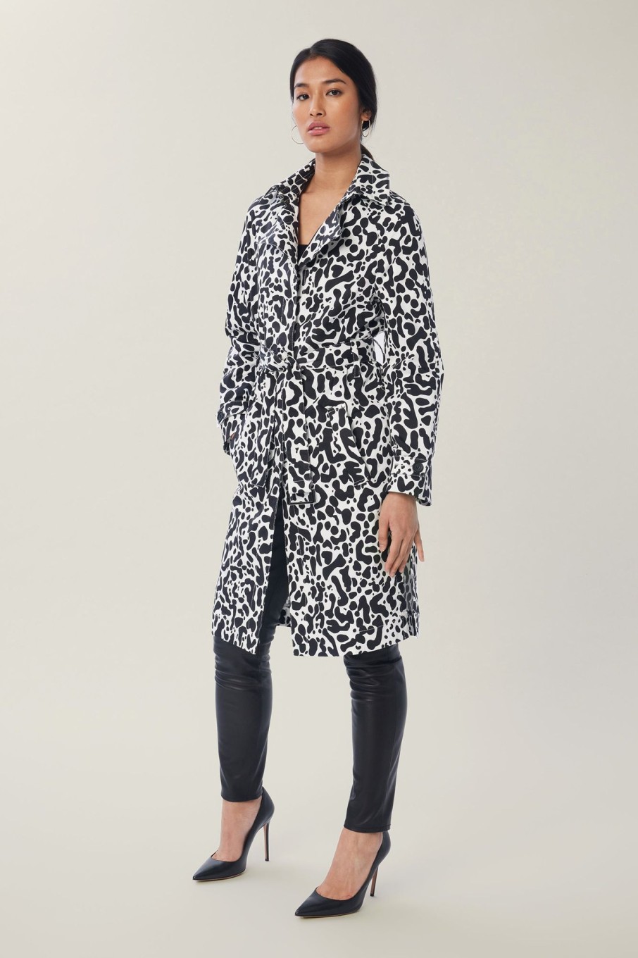 Women LITA Coats & Jackets | Trench In Printed Sustainable Cotton