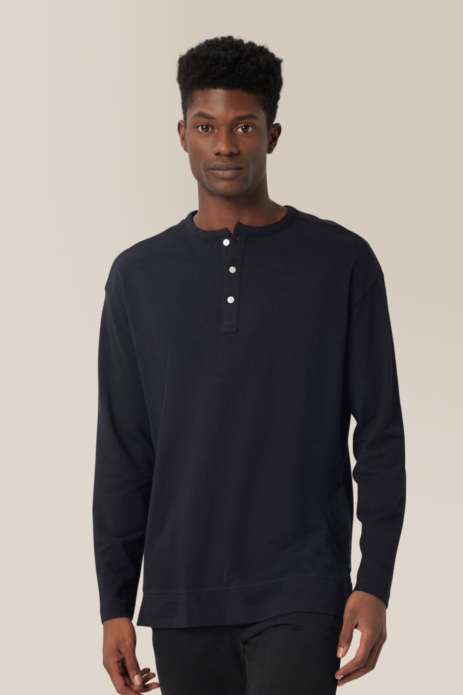 Men Good Man Brand Tees | Relaxed Henley