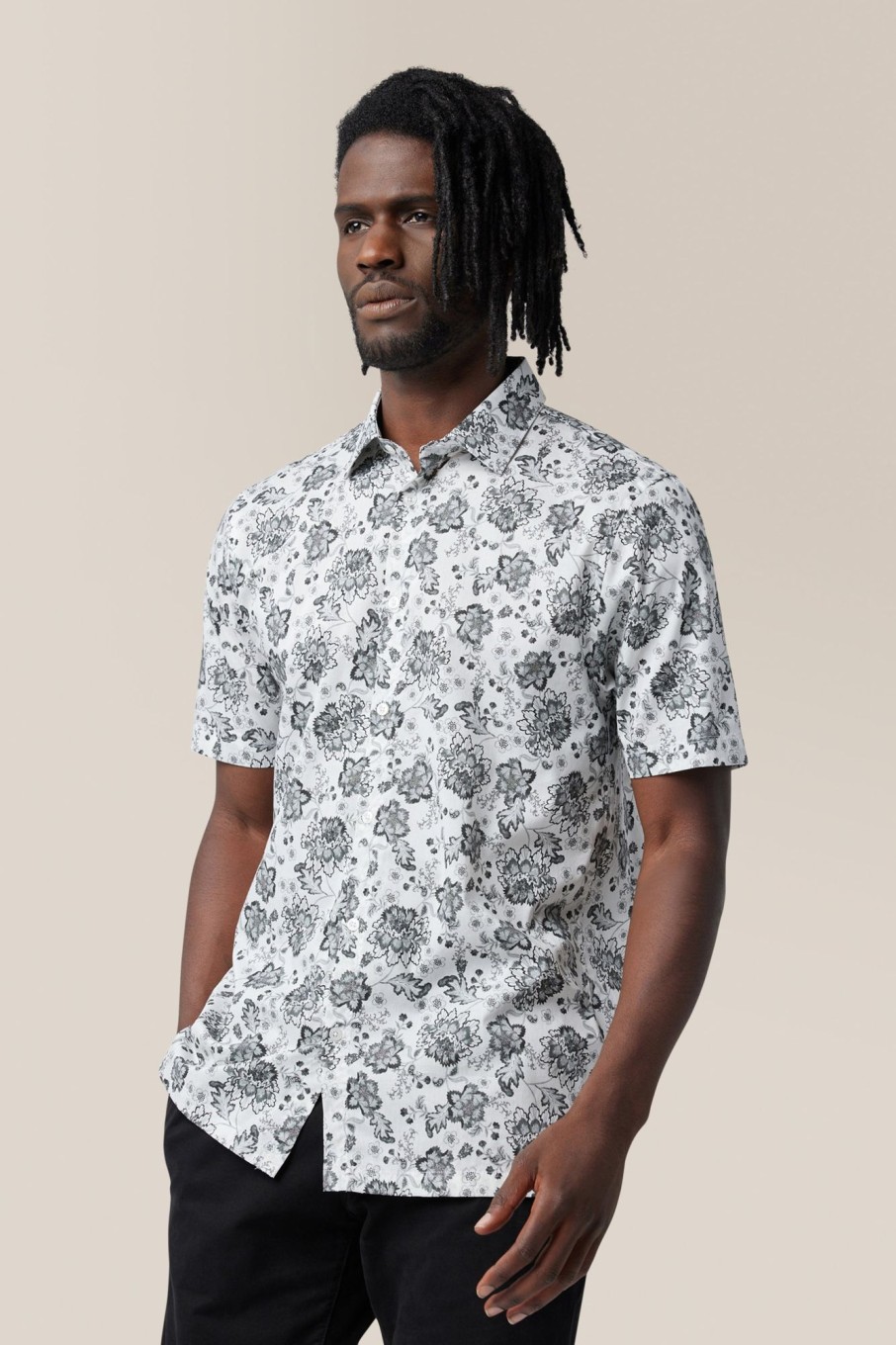 Men Good Man Brand Plaids & Prints | Big On-Point Shirt: Stretch