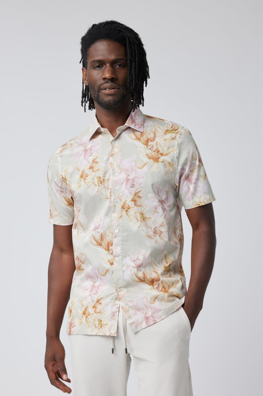 Men Good Man Brand Plaids & Prints | Big On-Point Shirt: Stretch