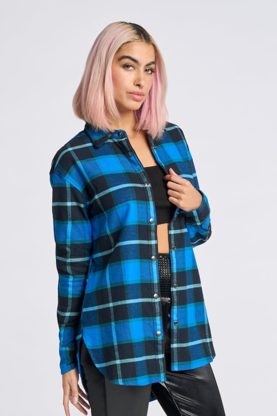 Women LITA Tops | Plaid Shirt In Brushed Cotton Flannel