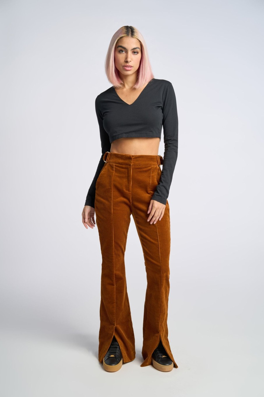 Women LITA Pants And Shorts | Flared Leg Pant In Corduroy