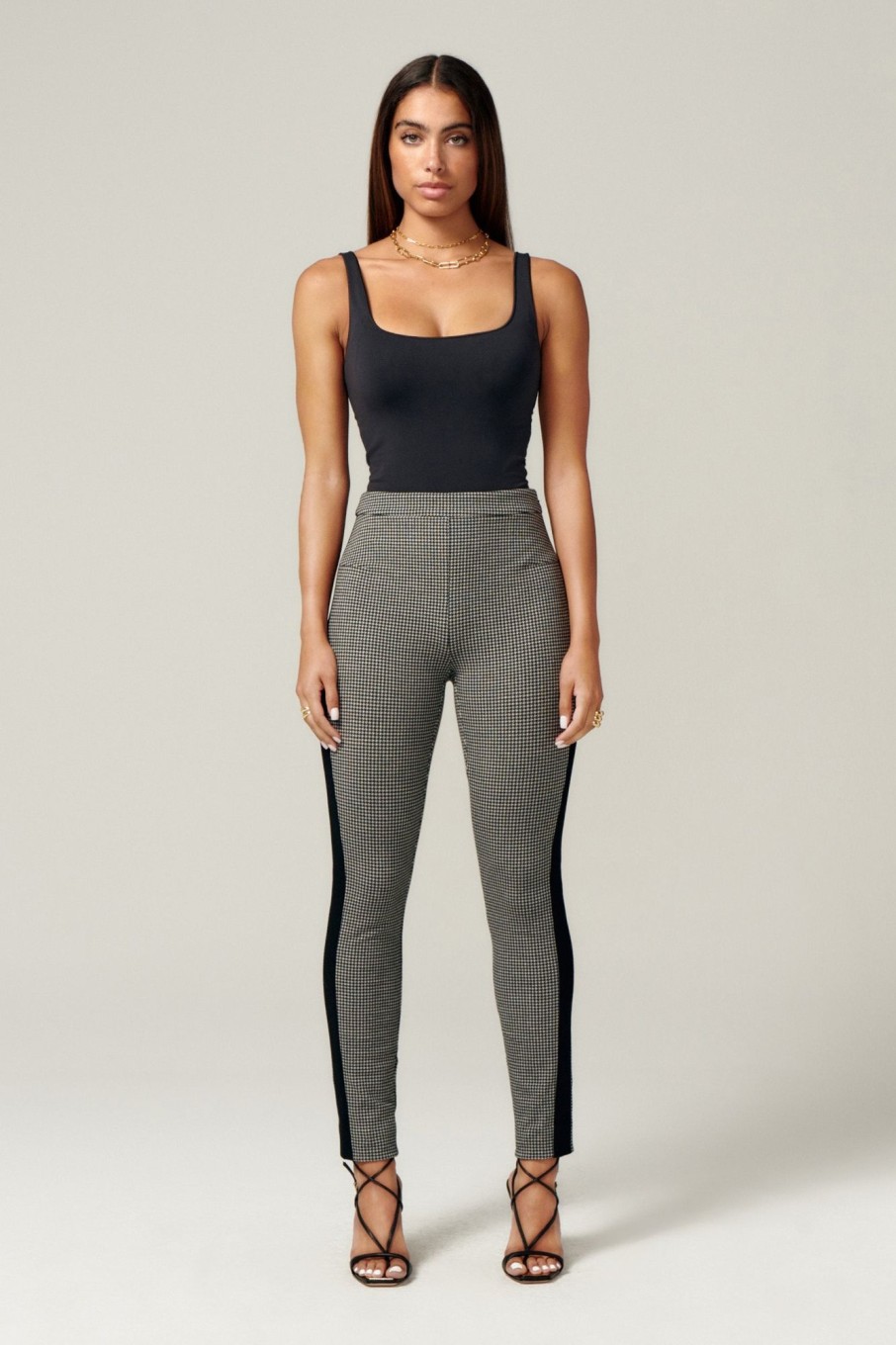 Women LITA Pants And Shorts | Leader Track Pant In Houndstooth Luxe Jersey