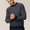 Men Good Man Brand Knitwear | Two-Tone Crew Sweater