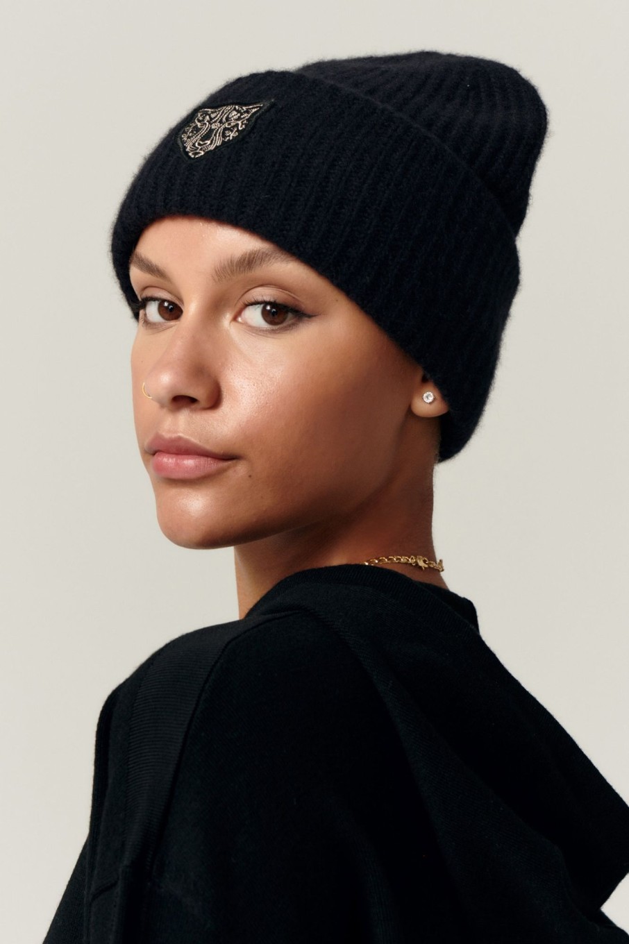 Women LITA | Cheetah Cashmere Beanie In So Soft Cashmere