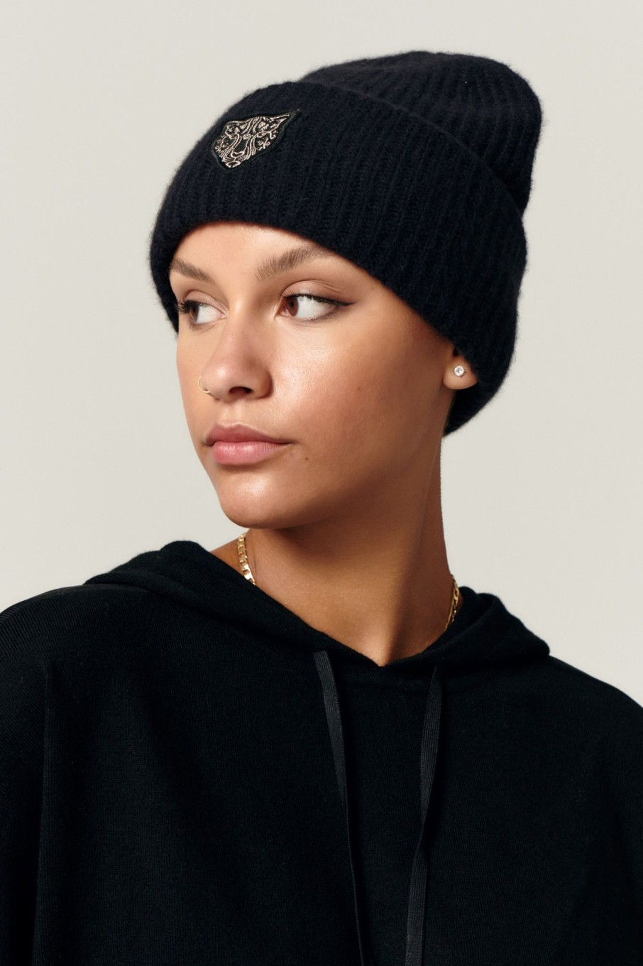 Women LITA | Cheetah Cashmere Beanie In So Soft Cashmere