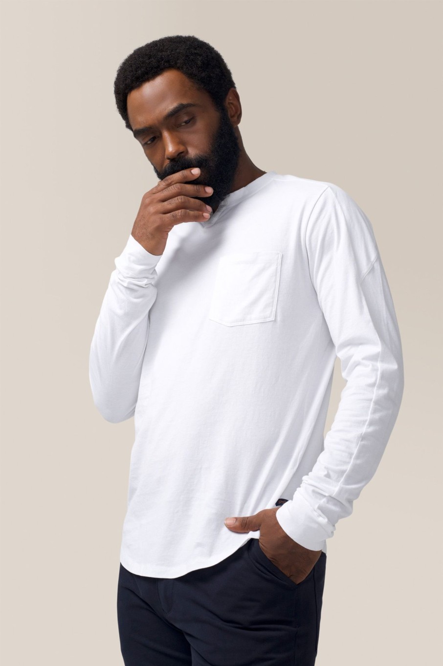 Men Good Man Brand Tees | Victory V-Notch Long Sleeve Tee