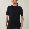 Women LITA Tops | Boxy Shoulder Pad Tee In Cotton