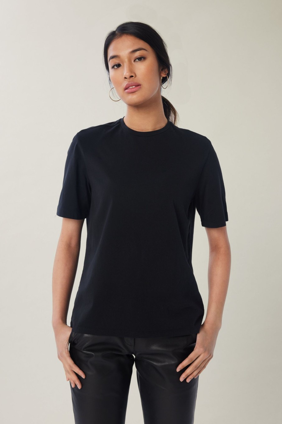 Women LITA Tops | Boxy Shoulder Pad Tee In Cotton