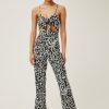 Women LITA Jumpsuits | New Tie-Front Jumpsuit In Printed Viscose Crepe