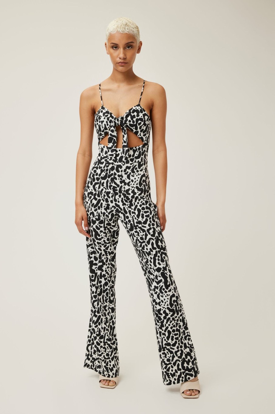 Women LITA Jumpsuits | New Tie-Front Jumpsuit In Printed Viscose Crepe