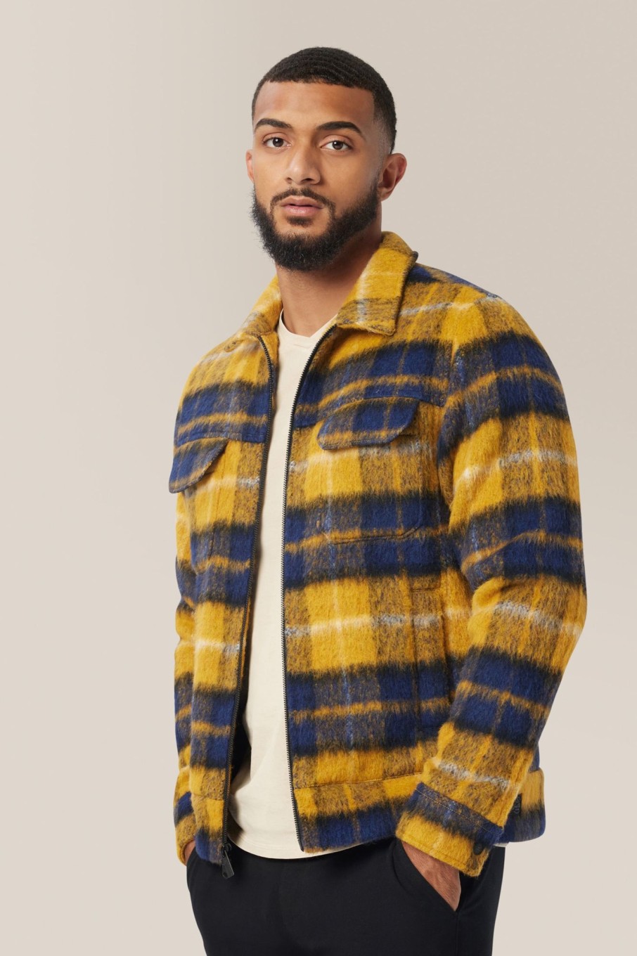 Men Good Man Brand Plaids & Prints | Zip Up Jacket