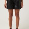 Women LITA Pants And Shorts | Wide Leg Short In Leather