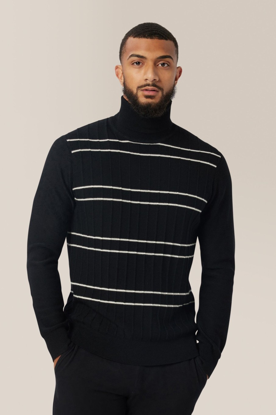 Men Good Man Brand Knitwear | Drop Needle Turtleneck