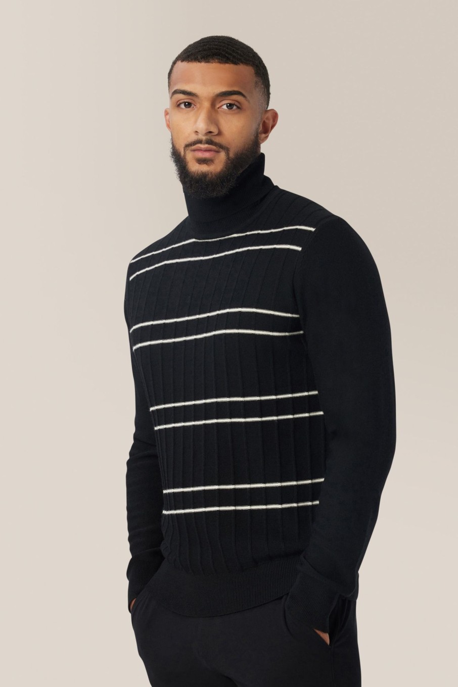 Men Good Man Brand Knitwear | Drop Needle Turtleneck