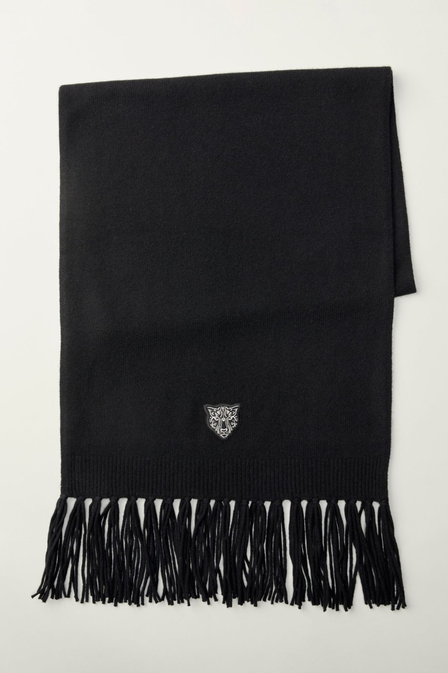 Women LITA | Black Cheetah Scarf In Cashmere