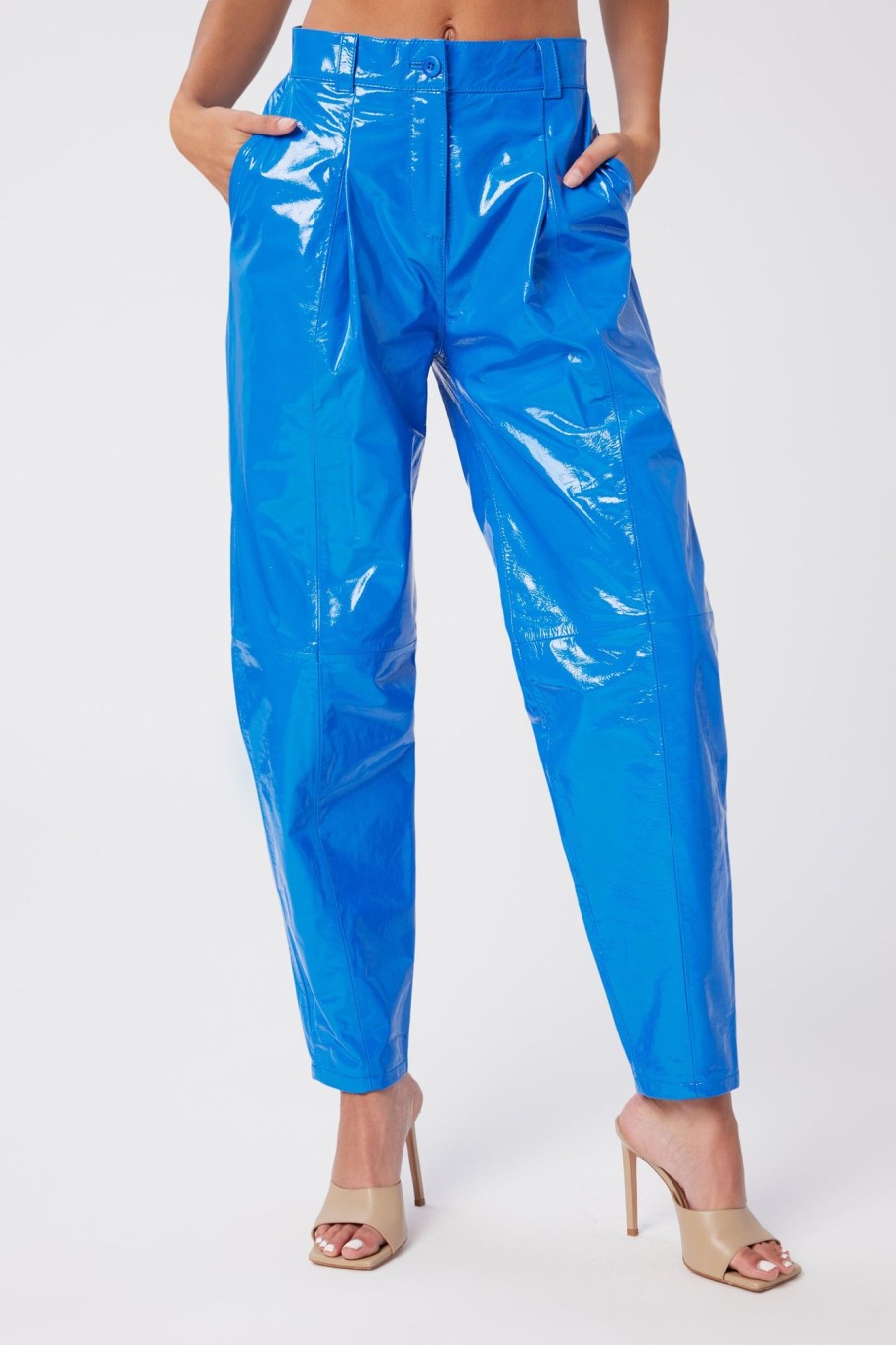 Women LITA Pants And Shorts | Peg Trouser In Glazed Leather