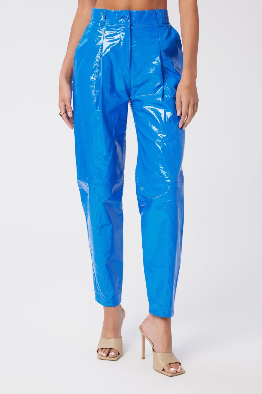 Women LITA Pants And Shorts | Peg Trouser In Glazed Leather